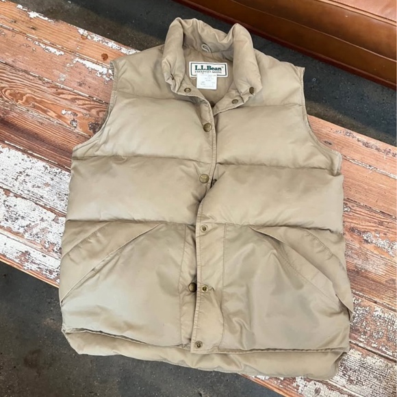 L.L. Bean Jackets & Blazers - L.L.Bean 100% Goose Down Puffer Vest – Beige